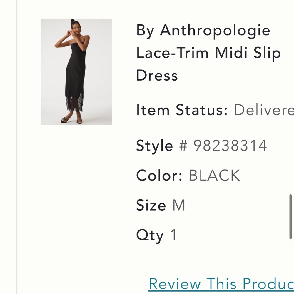 NWT By Anthropologie Lace Trim Midi Black Strapless Tube Dress - Picture 2 of 11